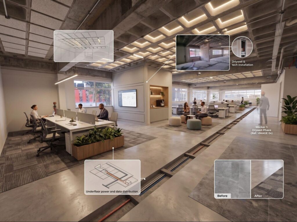 projeto de obra corporativa